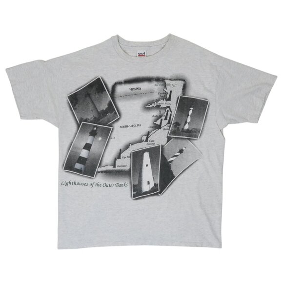 Vintage 80s Lighthouses of the Outer Banks Shirt - Picture 2 of 7